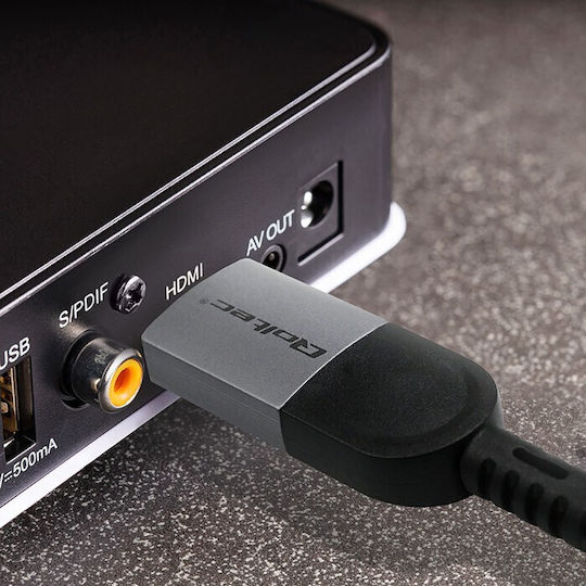 Qoltec Кабел HDMI Мъжки - USB-C Мъжки 2м Черен
