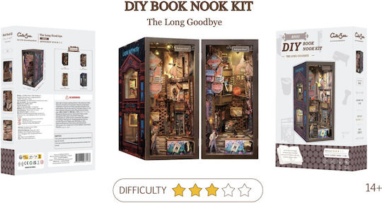 Cutebee Book Nook Kit DIY Long Goodbye 238pcs + LED Light