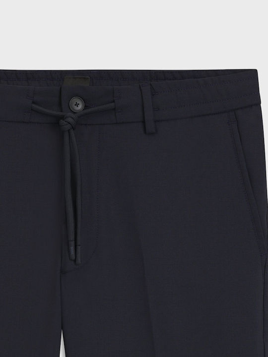 Men's Trousers Chinos Elastic Regular Fit Dark Blue