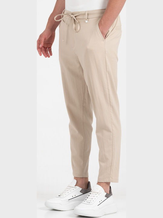 Παντελόνι Ελαστικό σε Loose Εφαρμογή Beige