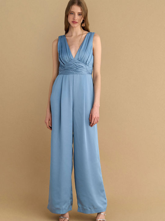 Women's Sleeveless One-piece Suit Blue