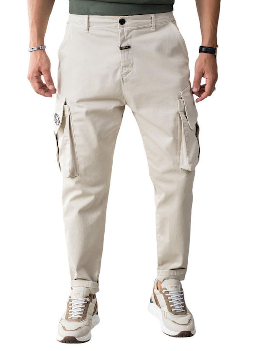 Hose Cargo Elastisch Beige