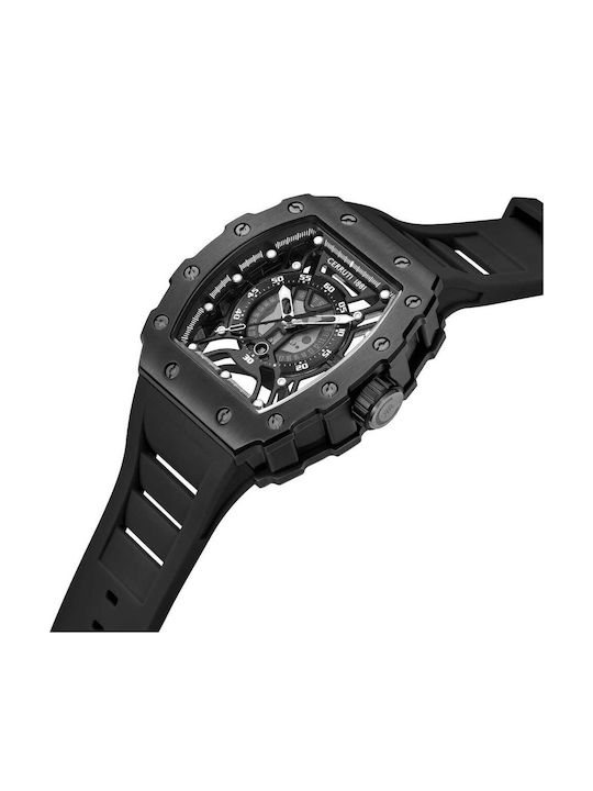 Cerruti Digital Men's Watch Battery with Black Rubber Strap