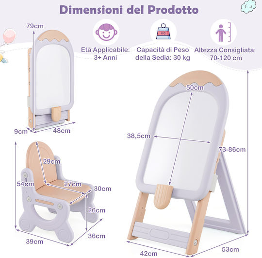 Scaun Pentru Copii 50x38.5cm Albă