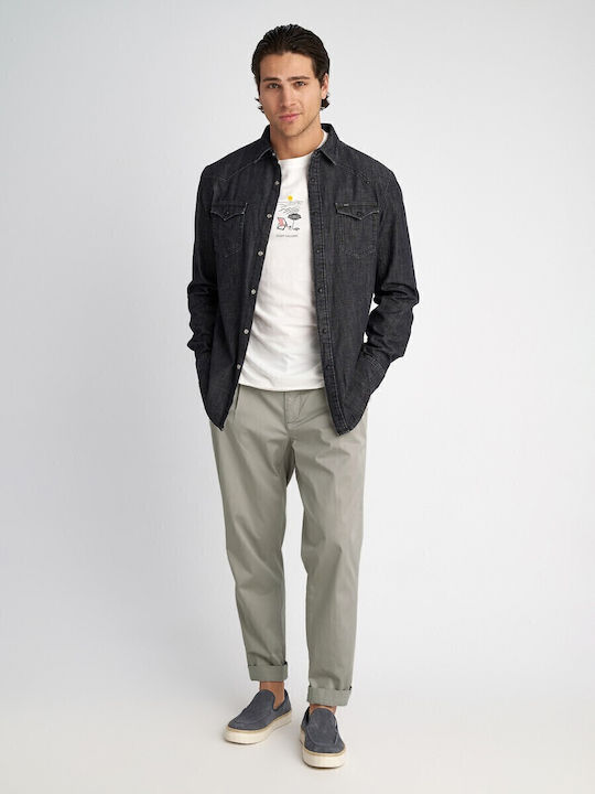 Culton Men's Elastic Regular Fit Trousers Light Grey