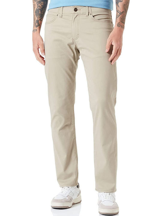 Gabardine Hose Elastisch Beige