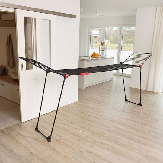 Vileda Infinity Flex Πτυσσόμενη Απλώστρα Δαπέδου Ανοξείδωτη με Ρόδες με Μήκος Απλώματος 30m