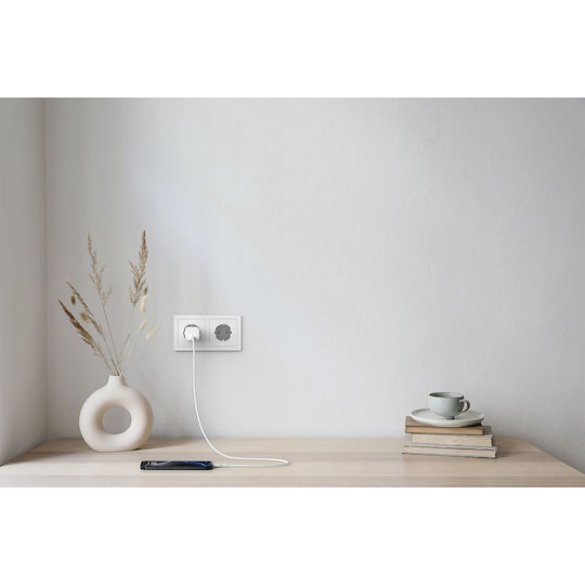 Belkin Φορτιστής με Θύρα USB-C και Καλώδιο USB-C - USB-C 25W Power Delivery Λευκός (BOOST Charge)