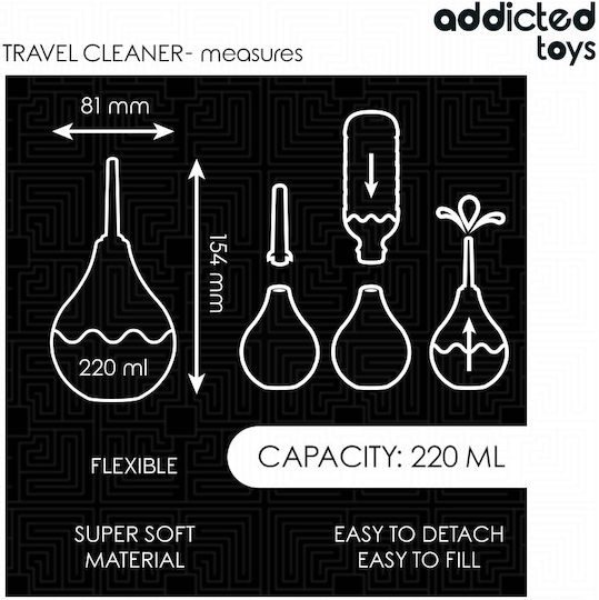 Addicted Toys Travel Πρωκτικό Ντους Large