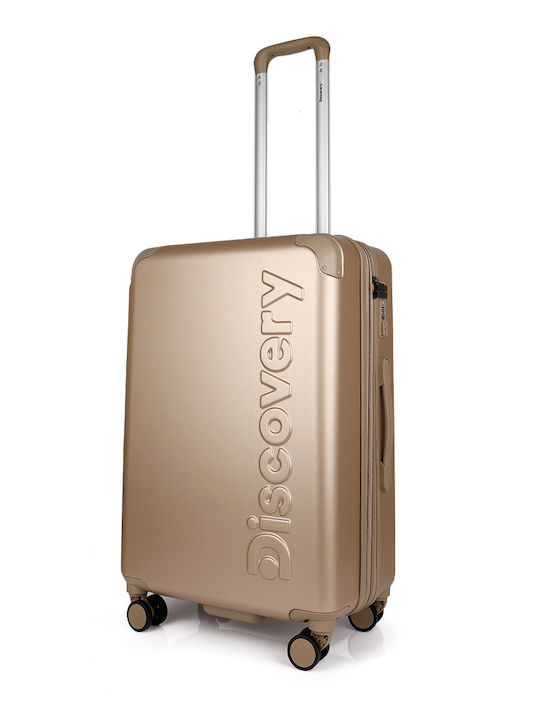 Discovery Mittlerer Reisekoffer Hartschalen Gold mit 4 Räder