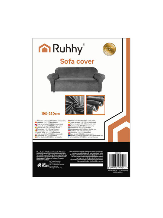 Ruhhy Waterproof Elastic Cover for Corner Sofa Gray 45x45cm 1pcs
