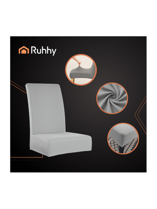Ruhhy Elastic Cover for Chair Gray 65x40cm 6pcs