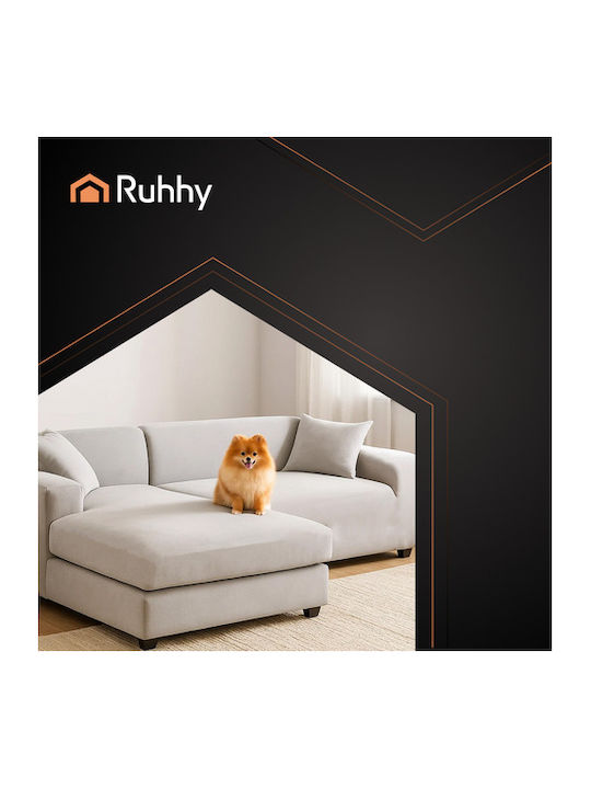 Ruhhy Waterproof Elastic Cover for Corner Sofa Gray 45x45cm 1pcs