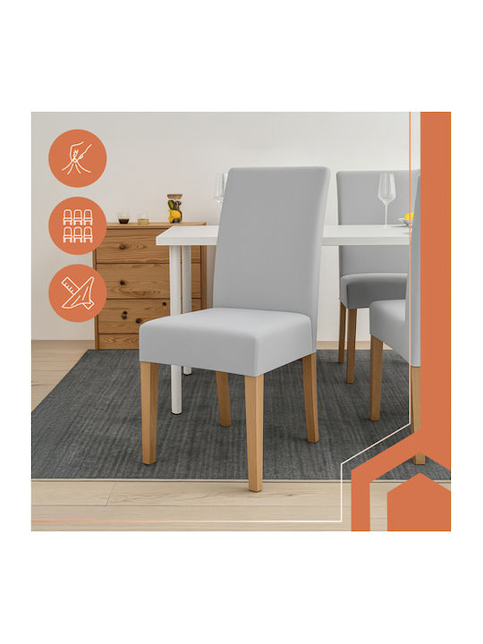 Ruhhy Elastic Cover for Chair Gray 65x40cm 6pcs