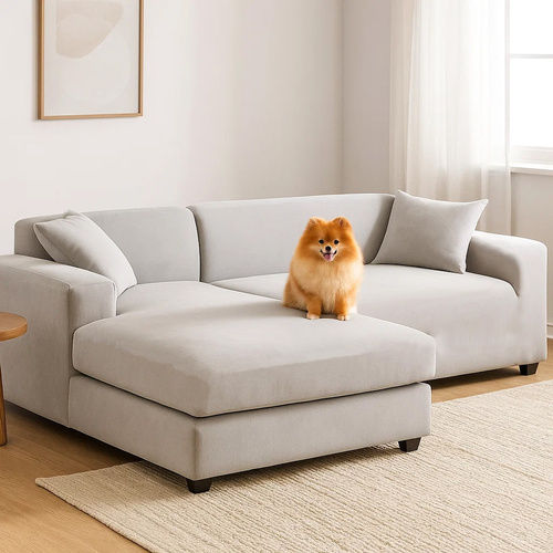Ruhhy Waterproof Elastic Cover for Corner Sofa Gray 45x45cm 1pcs