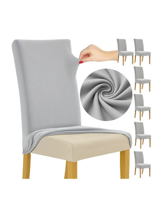 Ruhhy Elastic Cover for Chair Gray 65x40cm 6pcs