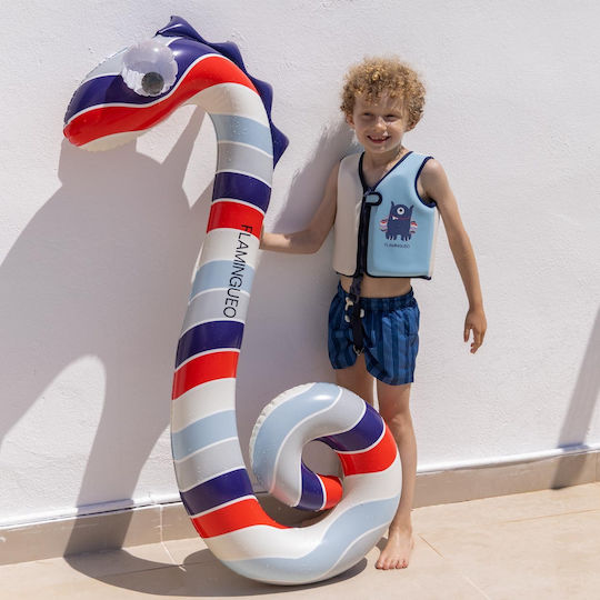 Flamingueo Kids' Inflatable Ride On for Sea Blue 130x73.5cm