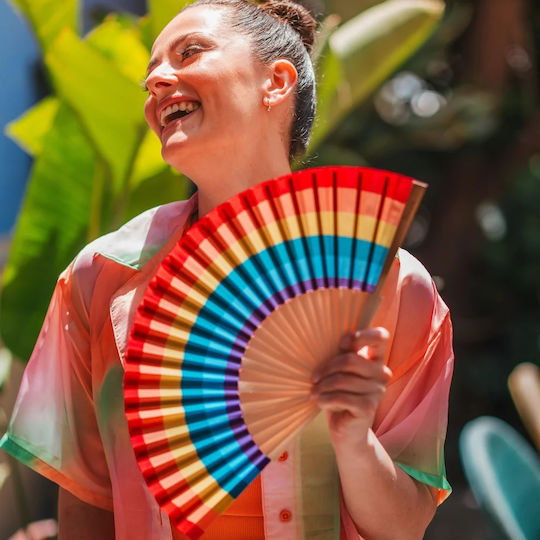 Fisura Polychrome Fan 42.5cm