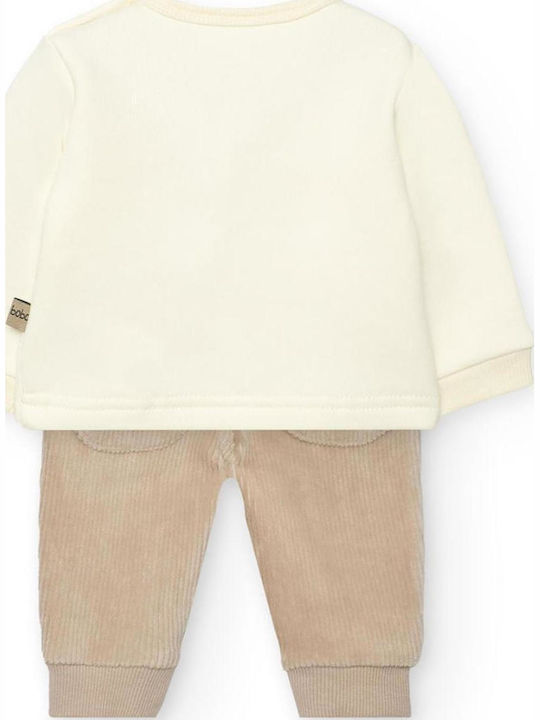 Kids Sweatpants Set Ecru 2pcs