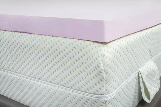 Alpha Foam Mattress Topper Single Foam Infused with Aloe & Removable Cover 90x200x5cm