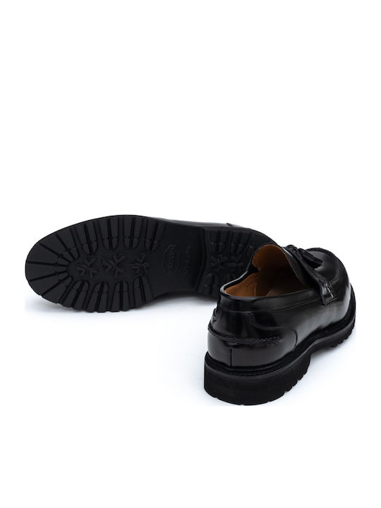 Leder Herren Mokassins in Schwarz Farbe