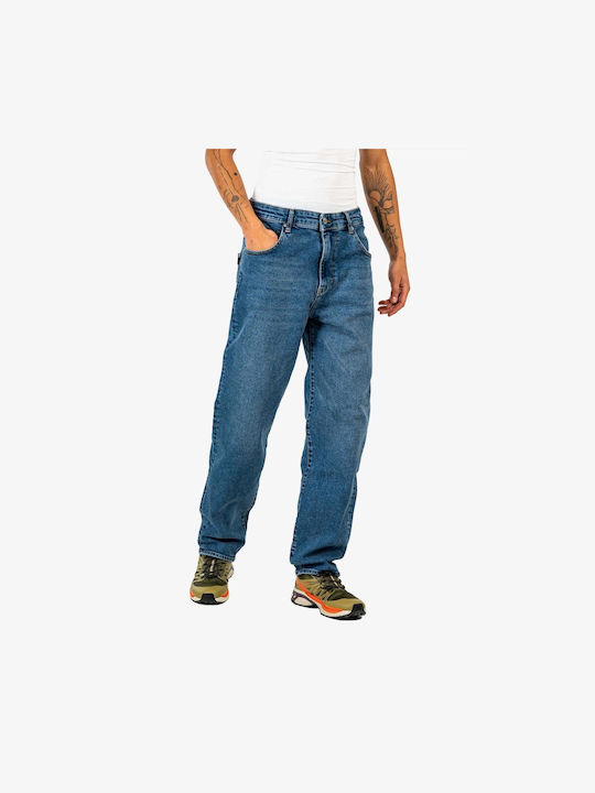 Retro Mid Мъжки Джинсов Панталон Еластичен с Тясна Baggy Кройка Retro Mid Син