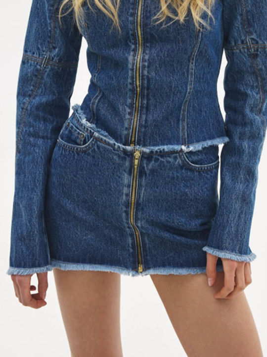 Bella Denim Mini Rock Blau