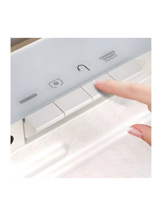 Naron Επικαθήμενος Νεροχύτης Inox με Μπαταρία Μ75xΠ46cm Λευκός