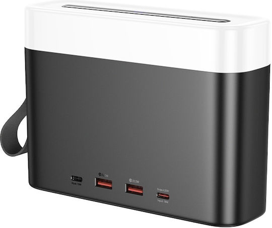Hoco J94A Masterful Power Bank 50000mAh 22.5W With 2 USB-A Output Ports And USB-C Quick Charge Port Black