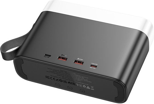 Hoco J94A Masterful Power Bank 50000mAh 22.5W With 2 USB-A Output Ports And USB-C Quick Charge Port Black