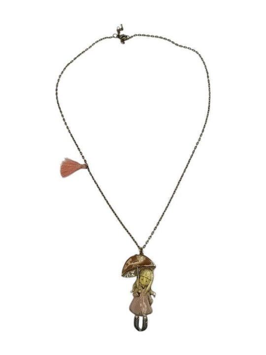 Gorjuss Girl Umbrella 2 Colors 1 Piece Kids Necklace