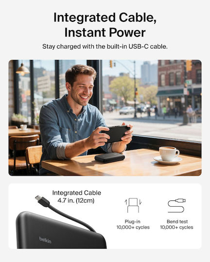 Belkin 20K (30W) for Nintendo Switch 2 Power Bank 20000mAh 30W με Θύρα USB-A και Θύρα USB-C Power Delivery Μαύρο