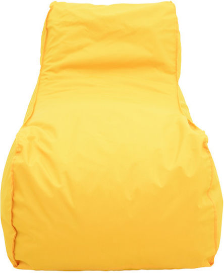Bean Bag Chair Sunbed Waterproof Lara Yellow 60x150x40cm