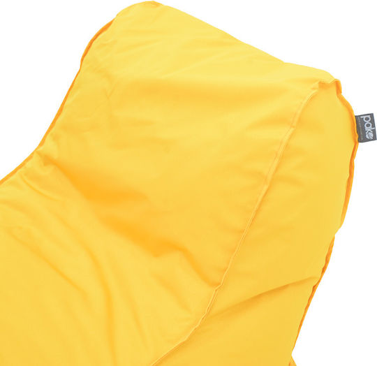 Bean Bag Chair Sunbed Waterproof Lara Yellow 60x150x40cm