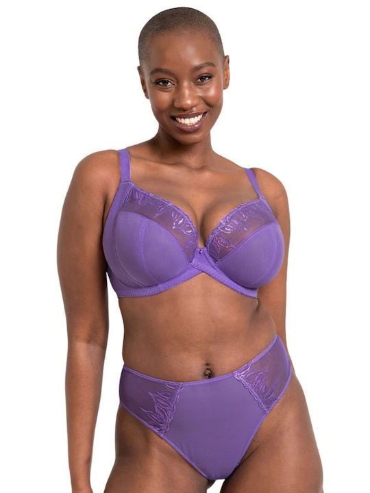 Plunge Plunge Convertible Bra without Padding Underwire Amethyst Purple