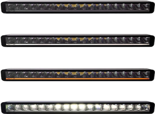 M-tech Car Headlight Driving Light Black Series 18x5w LED 12-48v 90w 5,700k 7,560lm 2 Uses 534x54x58mm Mtech 1 Piece Wlbc176/mt