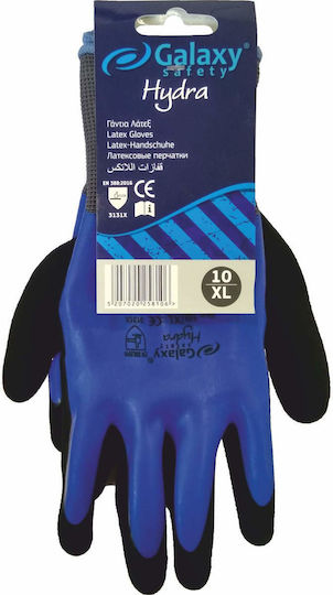 Galaxy Hydra Waterproof Gloves for Work Blue Latex Waterproof 1pcs