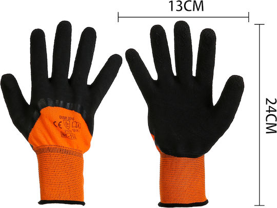 Tpster Gloves for Work Orange Latex 1pcs