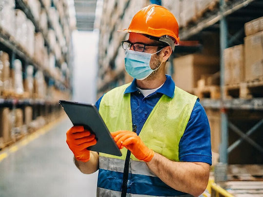 AMiO Arbeitshandschuhe Einweg Orange Nitril 50Stück