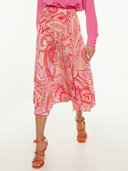 Pleated Midi Skirt Multicolored