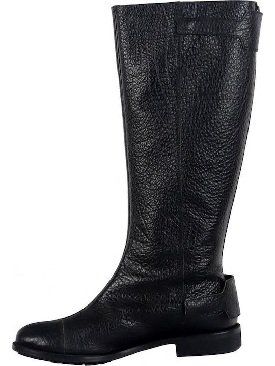 Leder Damenstiefel Schwarz