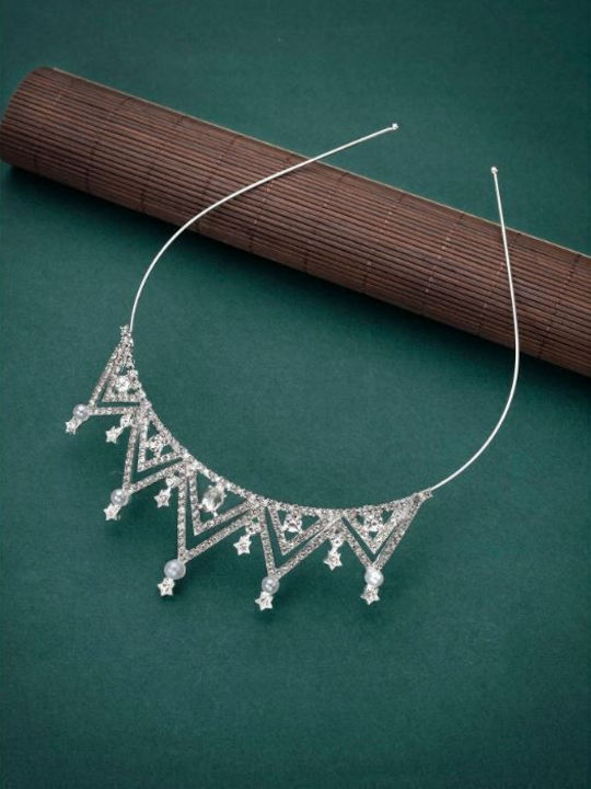 Bridal Hair Tiara Strass Pearl 6837