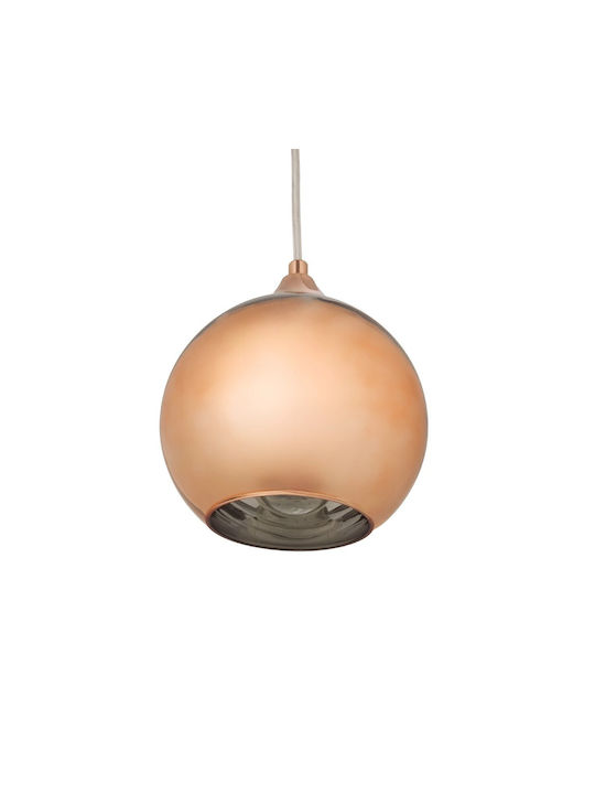 GloboStar Candela Κρεμαστό Φωτιστικό Χάλκινο με Ντουί E27 15εκ.