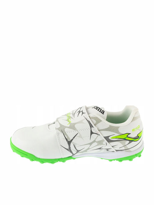 Kids Soccer Cleats Shoes Super Copa Jr with Turf Without Laces White
