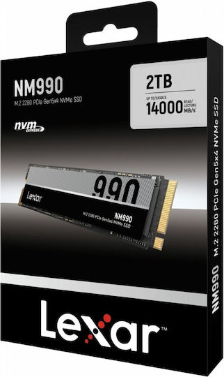 Lexar NM990 SSD 2TB τύπου M.2 με σύνδεση PCI Express 5.0 LNM990X002T-RNNNG