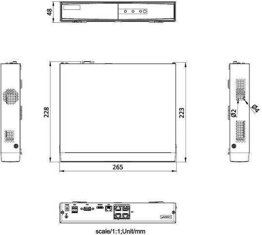 Hikvision Înregistrare video NVR cu rezoluție Full HD+ DS-7104NI-Q1/4P/M(D)