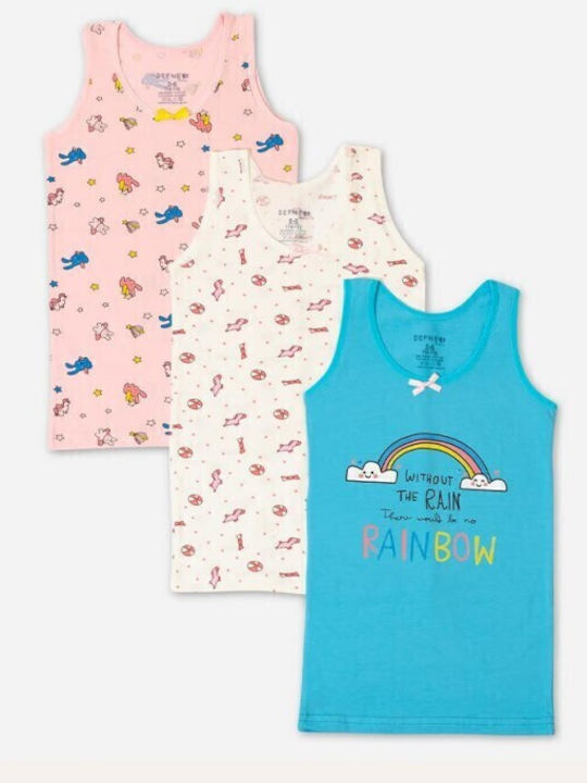 Defne Baby Set of Kids' Undershirts Multicolored 3pcs