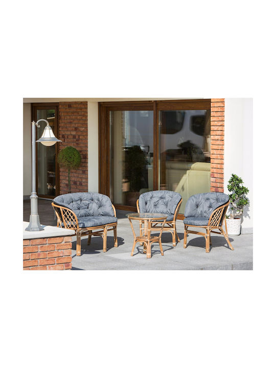 Garden Chair Cushion with Backrest Navy Blue