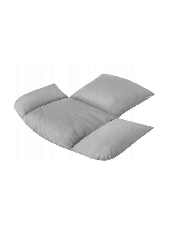 Garden Chair Cushion with Backrest Gray