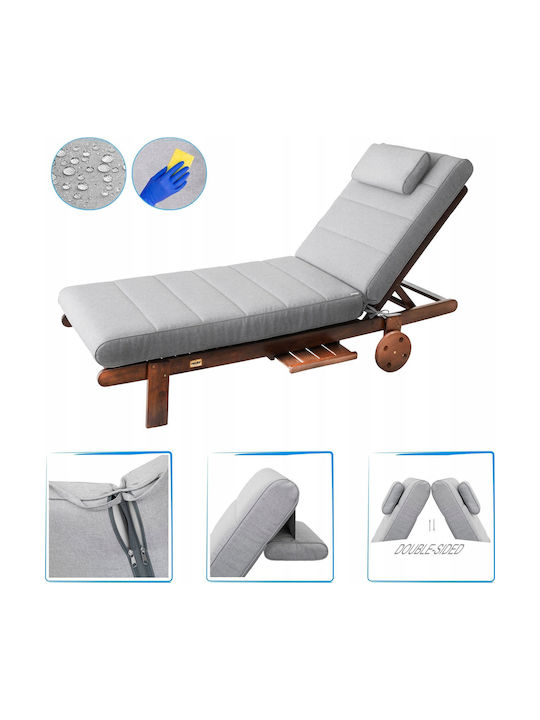 Garden Chair Cushion with Backrest Gray